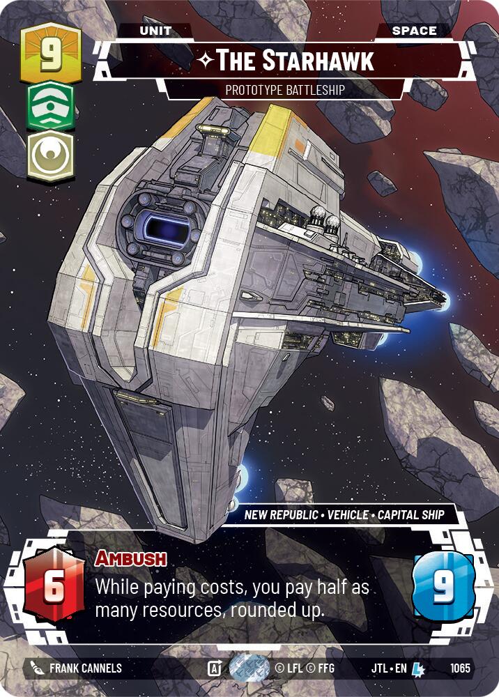 The Starhawk - Prototype Battleship (1065) (Prestige Foil) (1065) [Jump to Lightspeed] | Deep Dive Games St. Marys