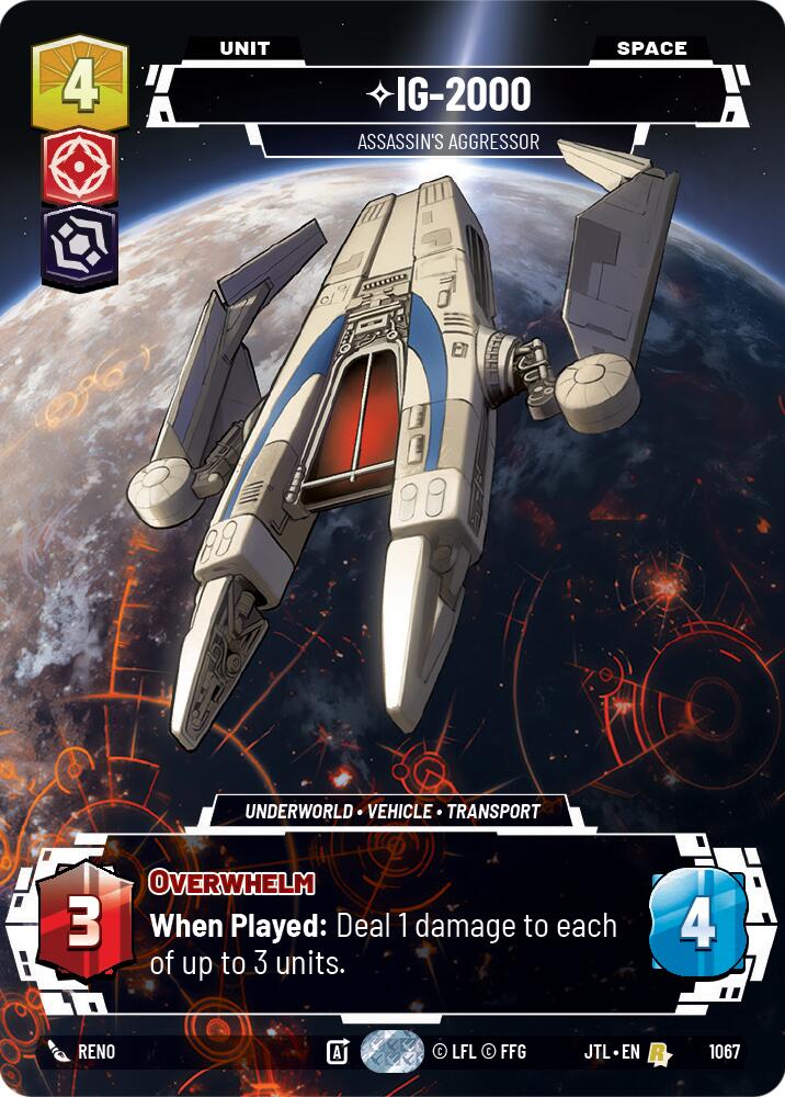 IG-2000 - Assassin's Aggressor (1067) (Prestige Foil) (1067) [Jump to Lightspeed] | Deep Dive Games St. Marys