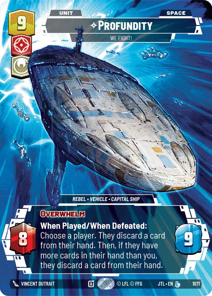 Profundity - We Fight! (1071) (Prestige Foil) (1071) [Jump to Lightspeed] | Deep Dive Games St. Marys