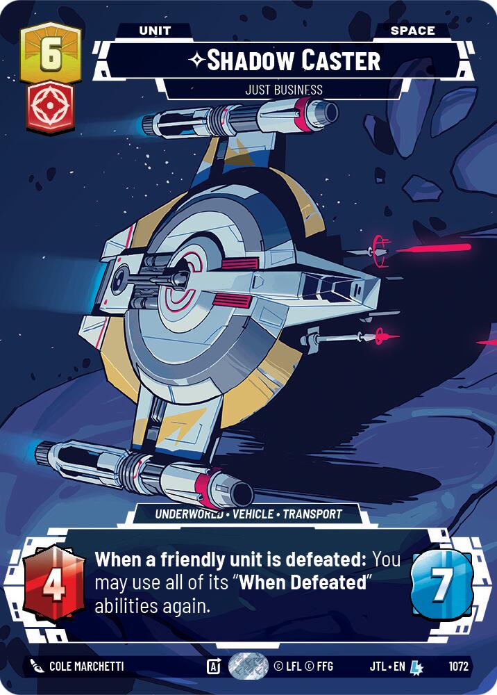Shadow Caster - Just Business (1072) (Prestige Foil) (1072) [Jump to Lightspeed] | Deep Dive Games St. Marys