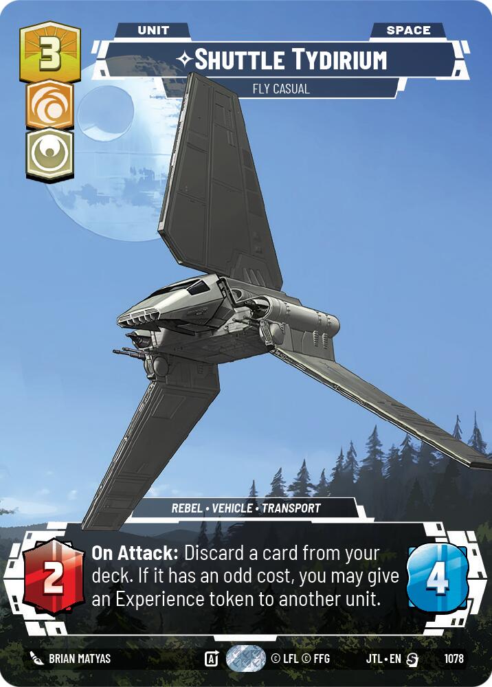 Shuttle Tydirium - Fly Casual (1078) (Prestige Foil) (1078) [Jump to Lightspeed] | Deep Dive Games St. Marys