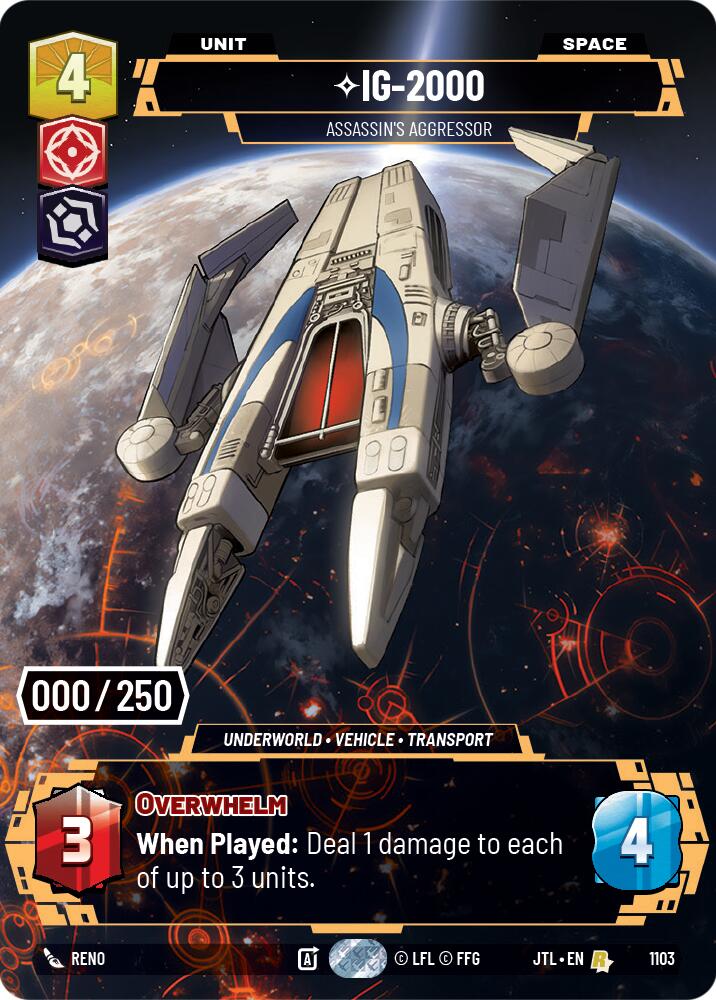 IG-2000 - Assassin's Aggressor (1103) (Serialized) (1103) [Jump to Lightspeed] | Deep Dive Games St. Marys