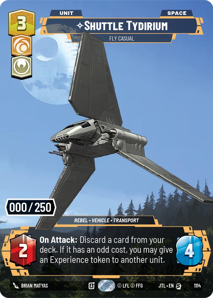 Shuttle Tydirium - Fly Casual (1114) (Serialized) (1114) [Jump to Lightspeed] | Deep Dive Games St. Marys