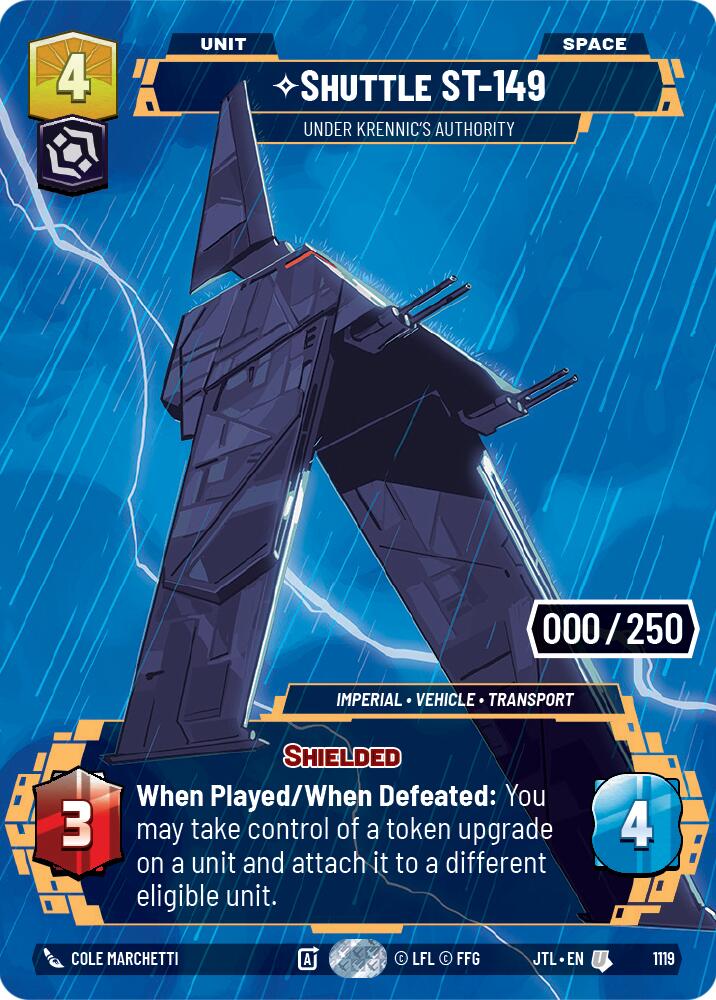Shuttle ST-149 - Under Krennic's Authority (1119) (Serialized) (1119) [Jump to Lightspeed] | Deep Dive Games St. Marys