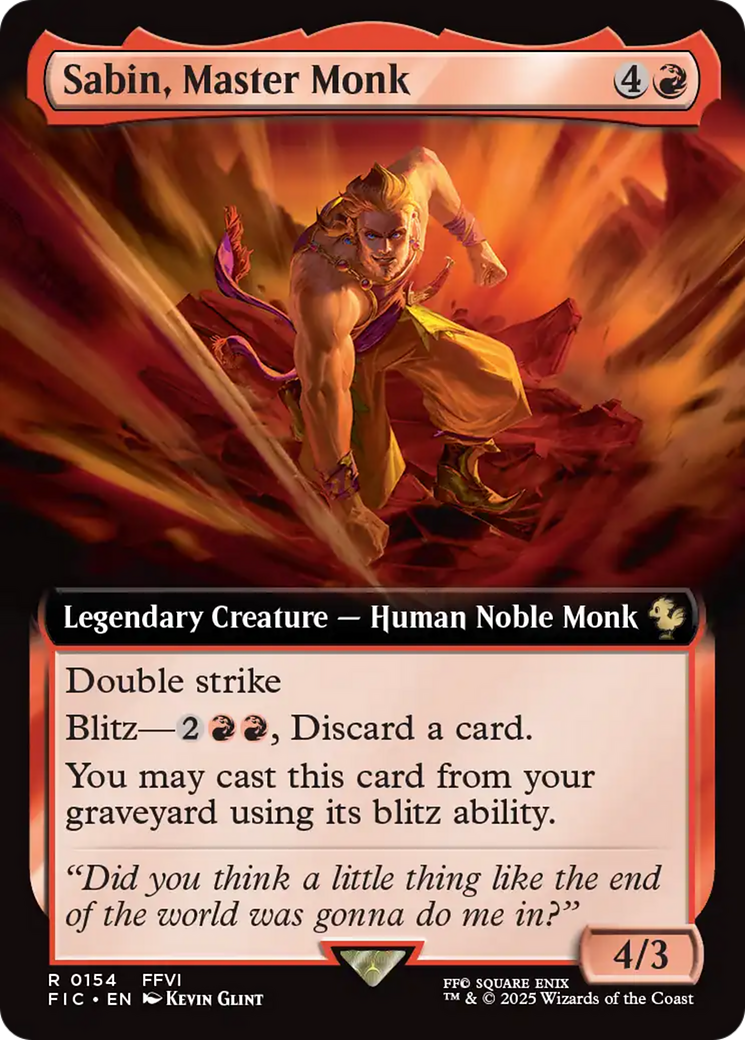 Sabin, Master Monk (Extended Art) [FINAL FANTASY Commander] | Deep Dive Games St. Marys