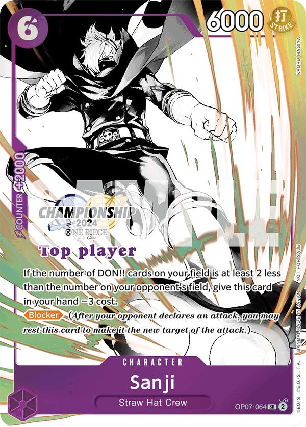 Sanji (Championship 2024 Top Player Pack Vol. 2) [One Piece Promotion Cards] | Deep Dive Games St. Marys