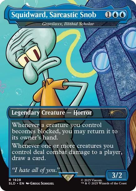 Squidward, Sarcastic Snob - Grazilaxx, Illithid Scholar [Secret Lair Drop Series] | Deep Dive Games St. Marys