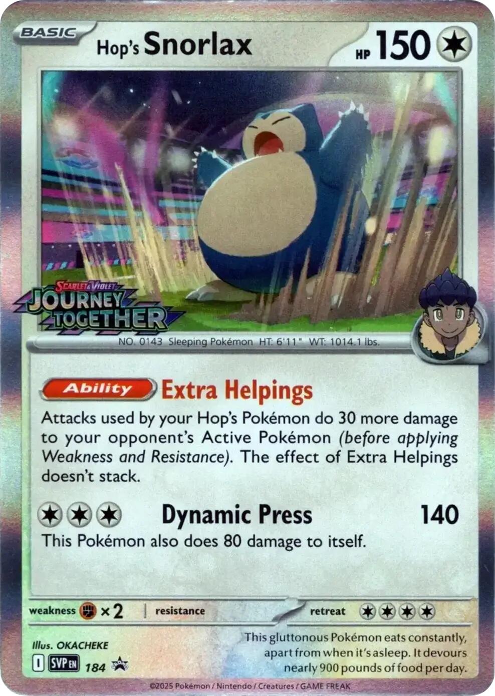 Hop's Snorlax (184) [Scarlet & Violet: Black Star Promos] | Deep Dive Games St. Marys