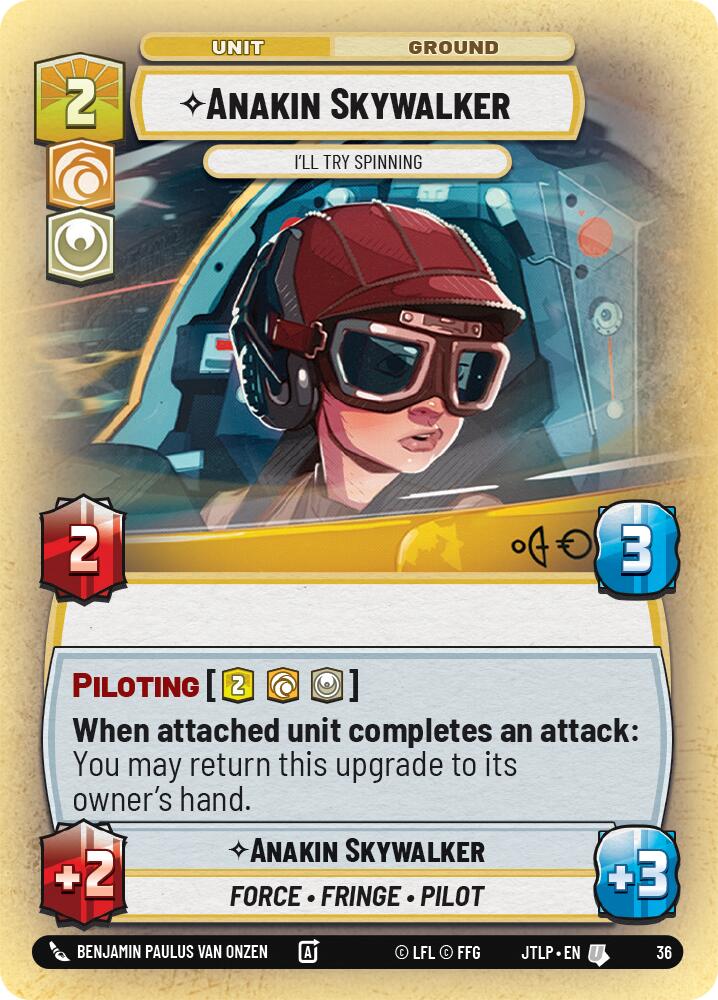 Anakin Skywalker - I'll Try Spinning (Foil) (36) [Jump to Lightspeed: Weekly Play] | Deep Dive Games St. Marys