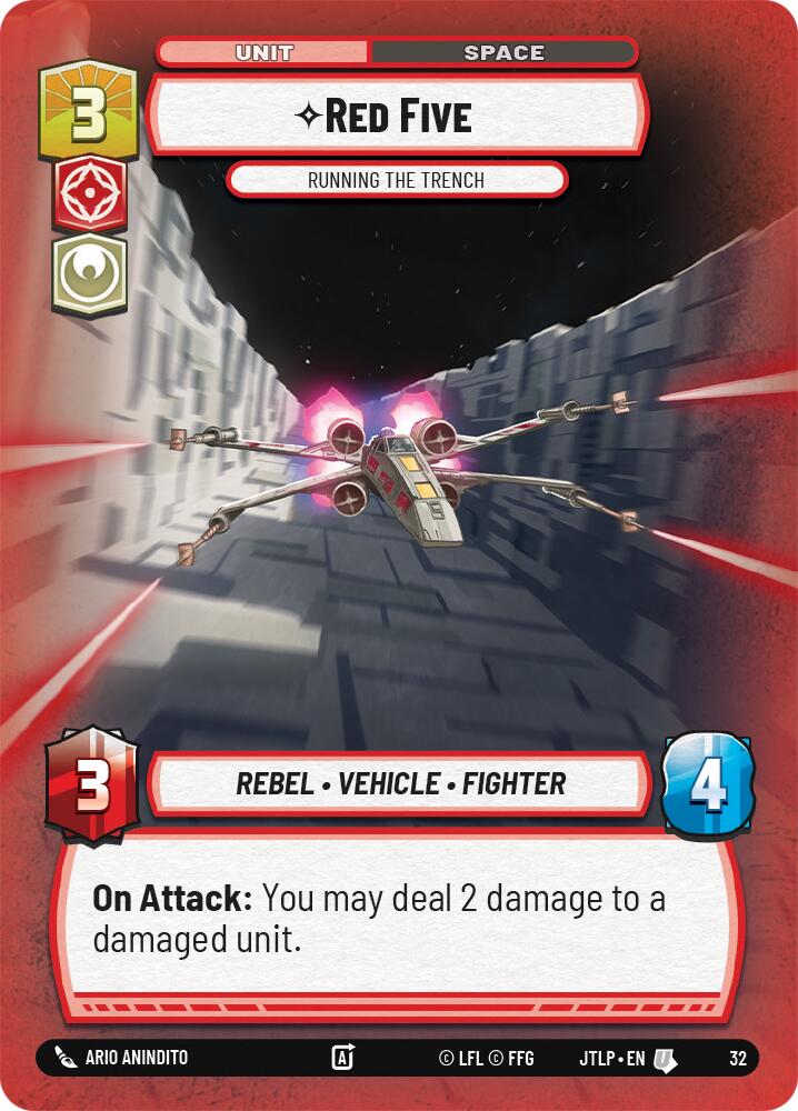 Red Five - Running the Trench (Foil) (32) [Jump to Lightspeed: Weekly Play] | Deep Dive Games St. Marys