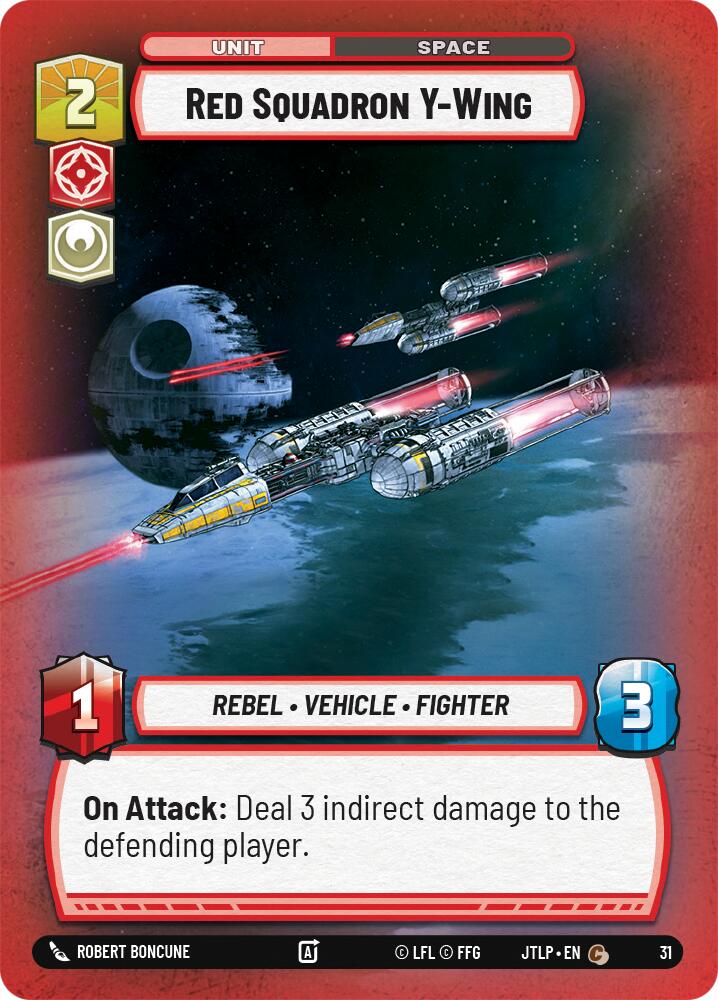 Red Squadron Y-Wing (Foil) (31) [Jump to Lightspeed: Weekly Play] | Deep Dive Games St. Marys