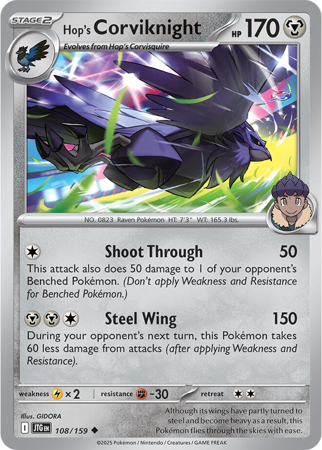 Hop's Corviknight (108/159) [Scarlet & Violet: Journey Together] | Deep Dive Games St. Marys