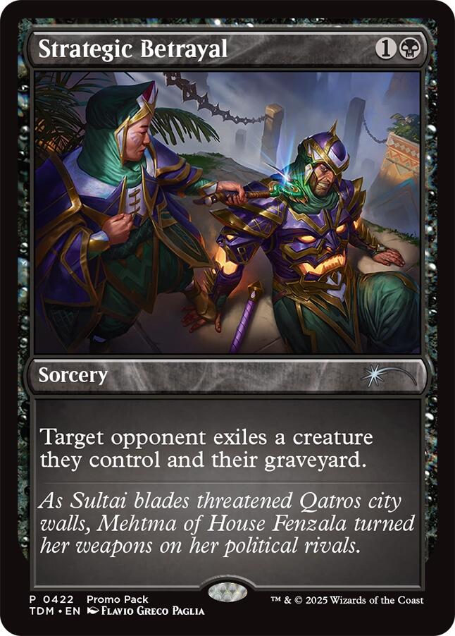 Strategic Betrayal (Promo Pack) [Tarkir: Dragonstorm Promos] | Deep Dive Games St. Marys