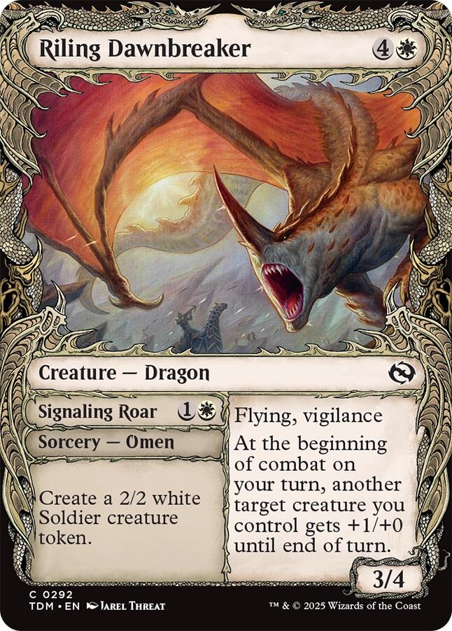 Riling Dawnbreaker (Showcase) [Tarkir: Dragonstorm] | Deep Dive Games St. Marys