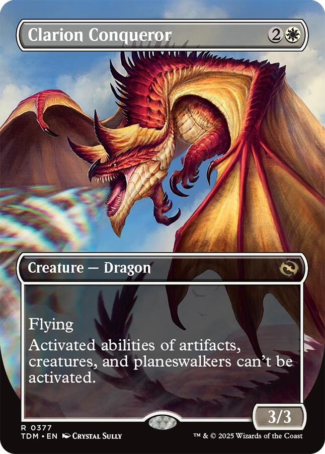 Clarion Conqueror (Borderless) [Tarkir: Dragonstorm] | Deep Dive Games St. Marys