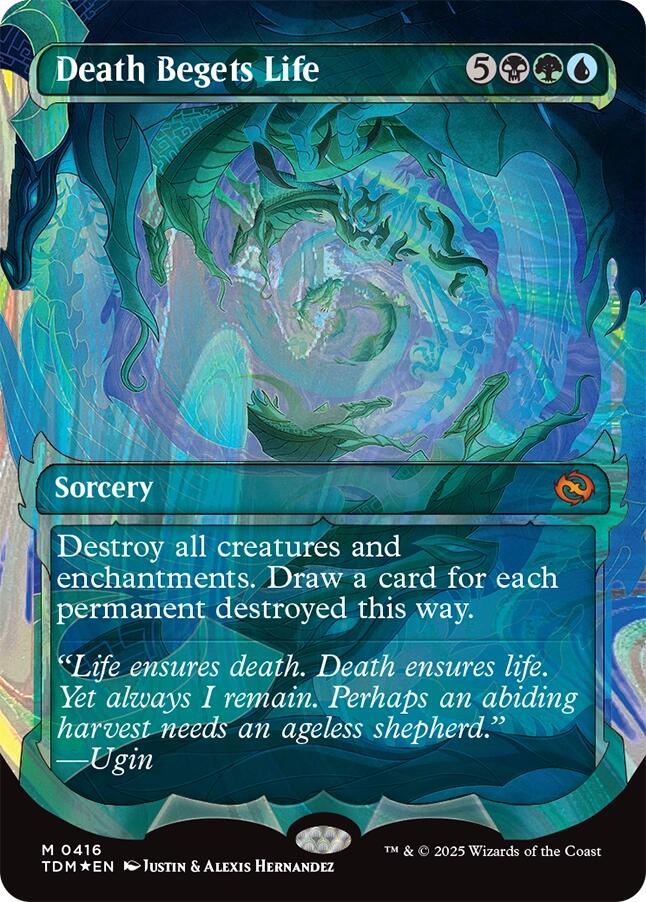 Death Begets Life (Showcase) (Halo Foil) [Tarkir: Dragonstorm] | Deep Dive Games St. Marys