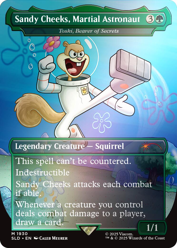 Sandy Cheeks, Martial Astronaut - Toski, Bearer of Secrets (Rainbow Foil) [Secret Lair Drop Series] | Deep Dive Games St. Marys