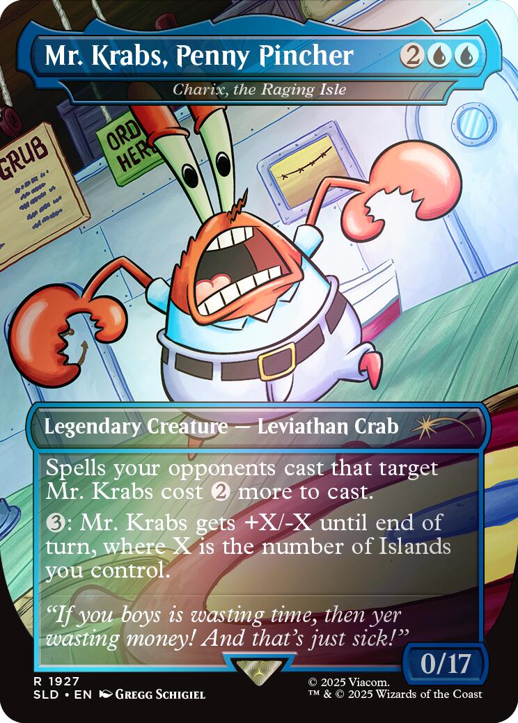 Mr. Krabs, Penny Pincher - Charix, the Raging Isle (Rainbow Foil) [Secret Lair Drop Series] | Deep Dive Games St. Marys
