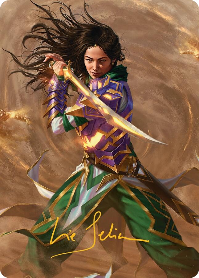 Descendant of Storms Art Card (2/54) (Gold-Stamped Signature) [Tarkir: Dragonstorm Art Series] | Deep Dive Games St. Marys