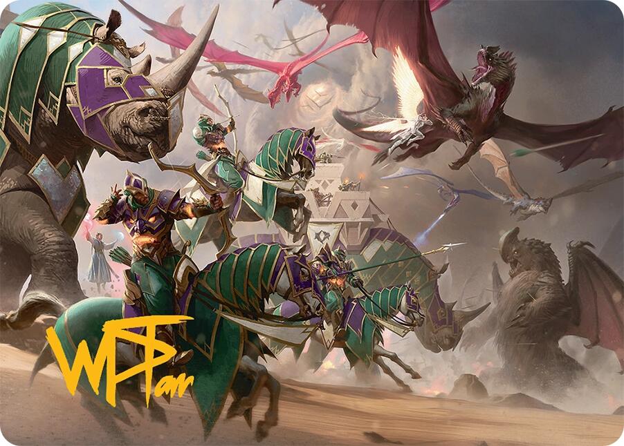 United Battlefront Art Card (5/54) (Gold-Stamped Signature) [Tarkir: Dragonstorm Art Series] | Deep Dive Games St. Marys