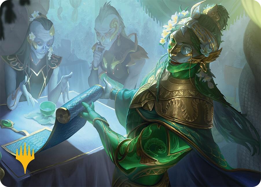 Sibsig Appraiser Art Card (8/54) (Gold-Stamped Signature) [Tarkir: Dragonstorm Art Series] | Deep Dive Games St. Marys