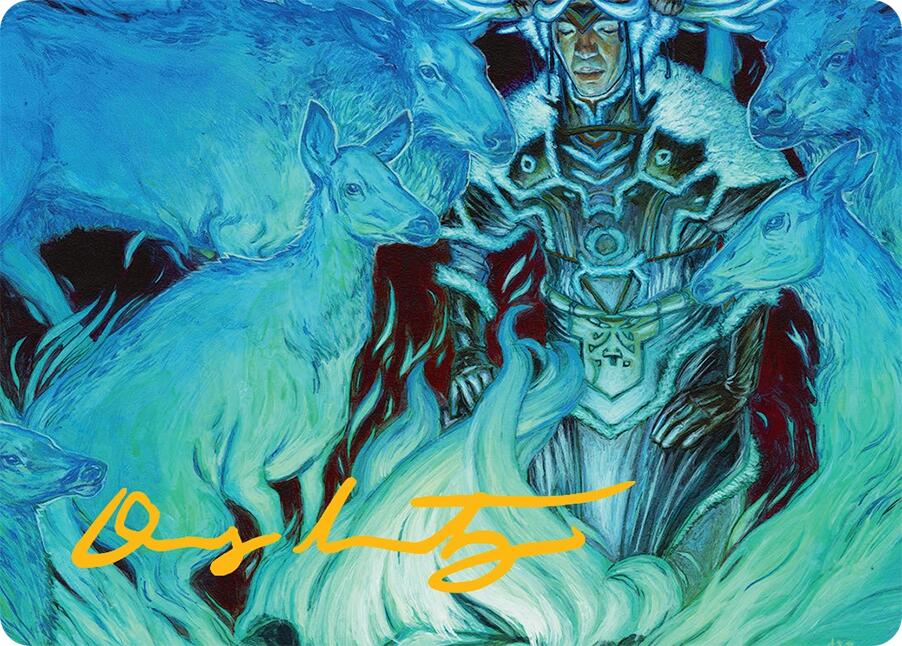 Unending Whisper Art Card (9/54) (Gold-Stamped Signature) [Tarkir: Dragonstorm Art Series] | Deep Dive Games St. Marys