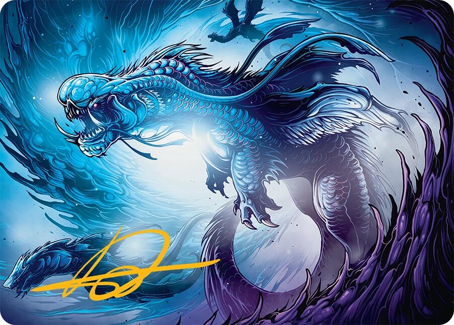Roiling Dragonstorm Art Card (33/54) (Gold-Stamped Signature) [Tarkir: Dragonstorm Art Series] | Deep Dive Games St. Marys
