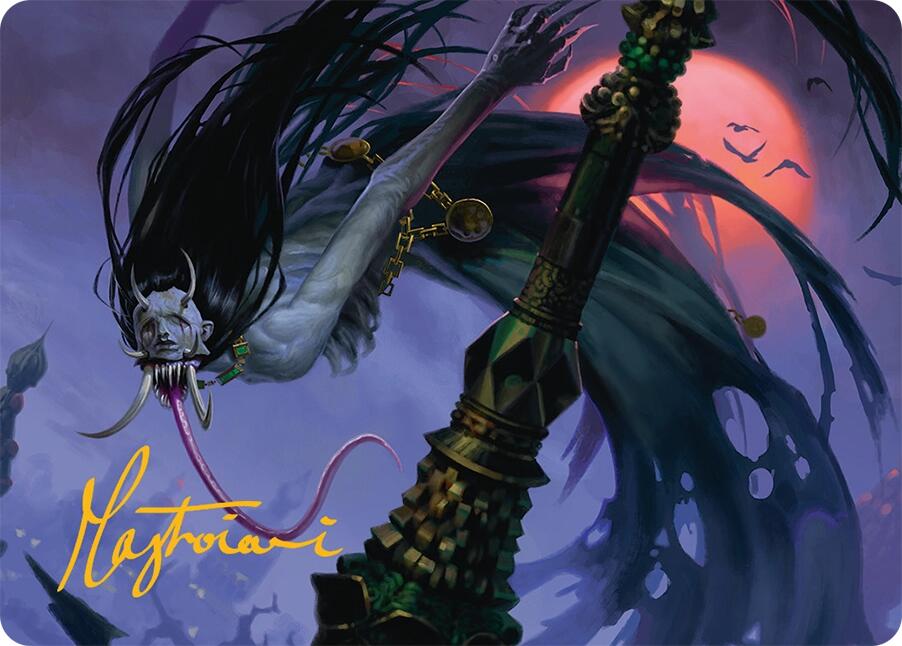 Qarsi Revenant Art Card (12/54) (Gold-Stamped Signature) [Tarkir: Dragonstorm Art Series] | Deep Dive Games St. Marys