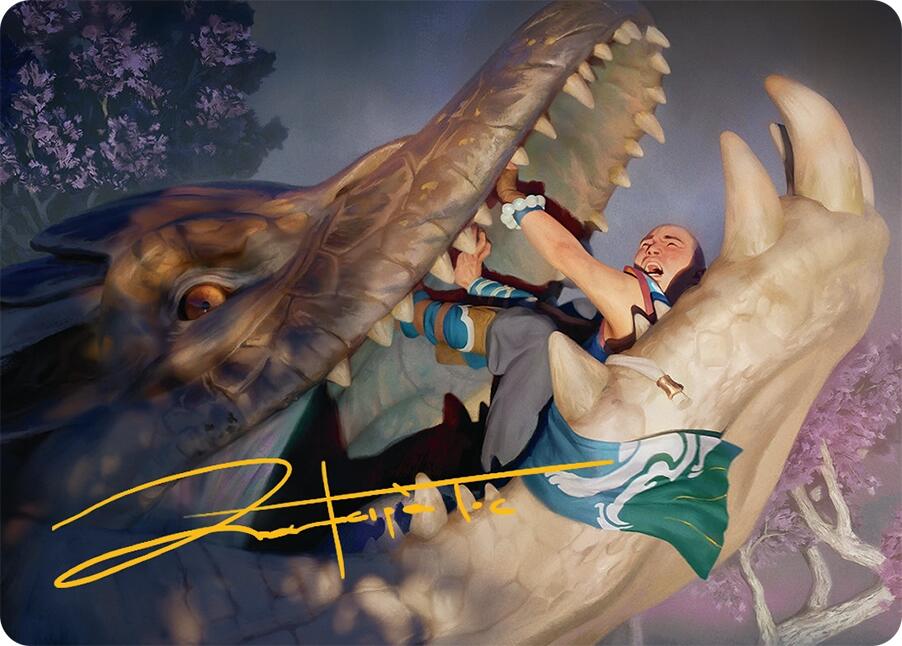 Jaws of Defeat Art Card (53/54) (Gold-Stamped Signature) [Tarkir: Dragonstorm Art Series] | Deep Dive Games St. Marys