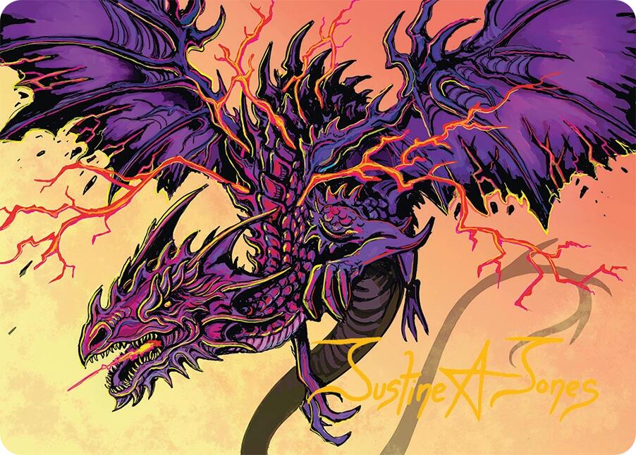Stormshriek Feral Art Card (35/54) (Gold-Stamped Signature) [Tarkir: Dragonstorm Art Series] | Deep Dive Games St. Marys