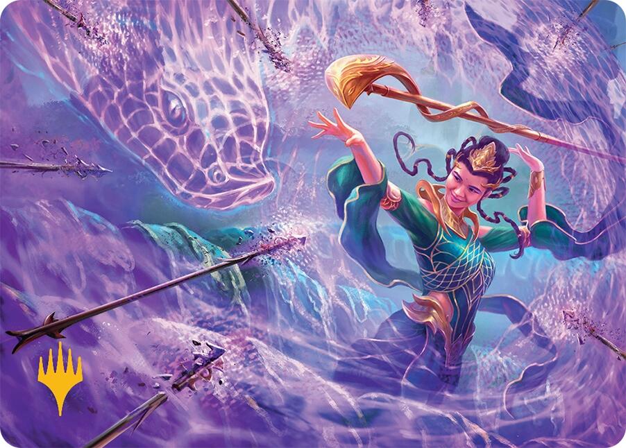 Snakeskin Veil Art Card (19/54) (Gold-Stamped Signature) [Tarkir: Dragonstorm Art Series] | Deep Dive Games St. Marys