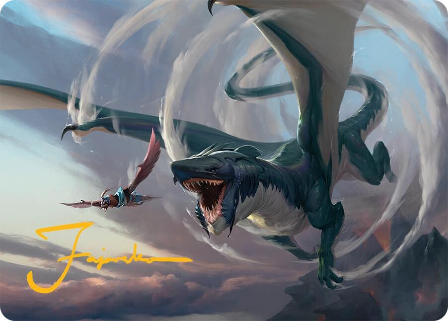 Whirlwing Stormbrood Art Card (27/54) (Gold-Stamped Signature) [Tarkir: Dragonstorm Art Series] | Deep Dive Games St. Marys