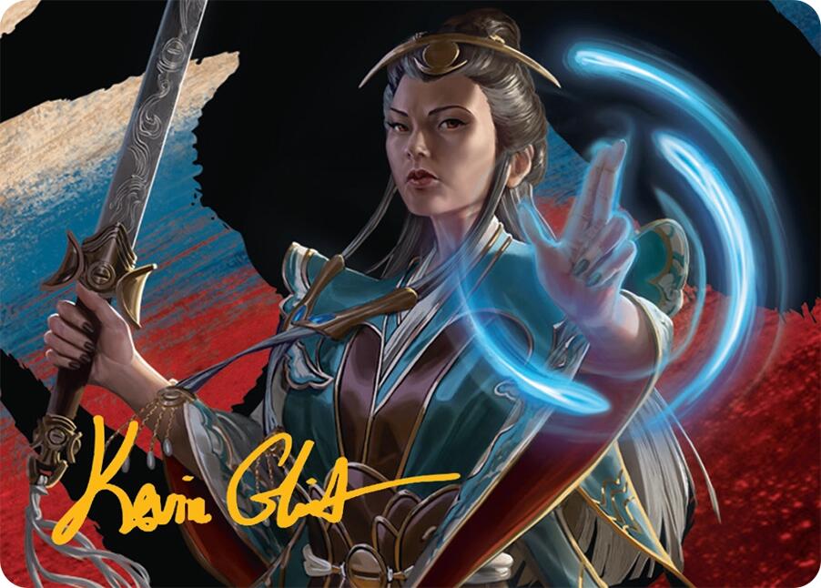 Narset, Jeskai Waymaster Art Card (44/54) (Gold-Stamped Signature) [Tarkir: Dragonstorm Art Series] | Deep Dive Games St. Marys