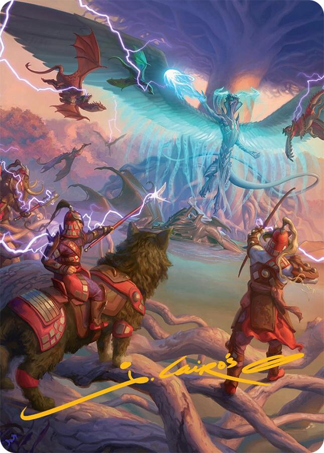 All-Out Assault Art Card (50/54) (Gold-Stamped Signature) [Tarkir: Dragonstorm Art Series] | Deep Dive Games St. Marys