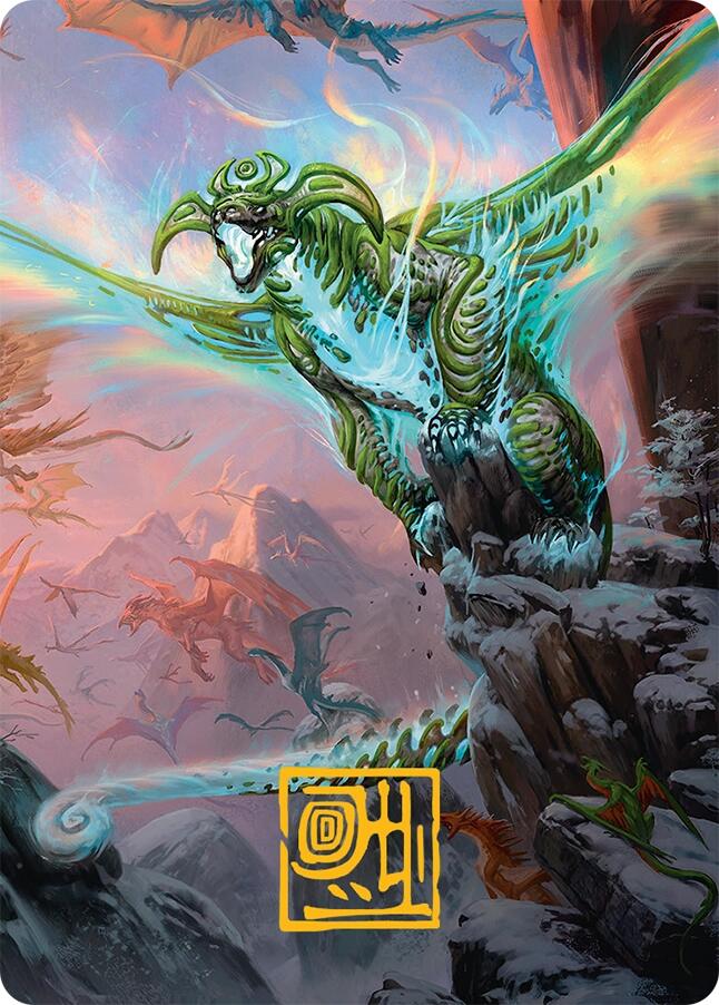 Ureni of the Unwritten Art Card (51/54) (Gold-Stamped Signature) [Tarkir: Dragonstorm Art Series] | Deep Dive Games St. Marys