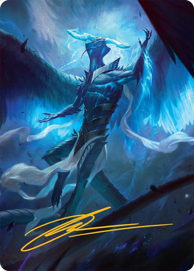 Ugin, Eye of the Storms Art Card (1/54) (Gold-Stamped Signature) [Tarkir: Dragonstorm Art Series] | Deep Dive Games St. Marys