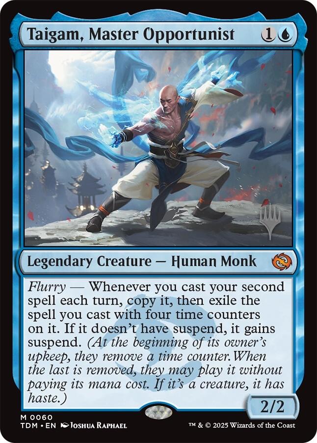 Taigam, Master Opportunist (Promo Pack) [Tarkir: Dragonstorm Promos] | Deep Dive Games St. Marys