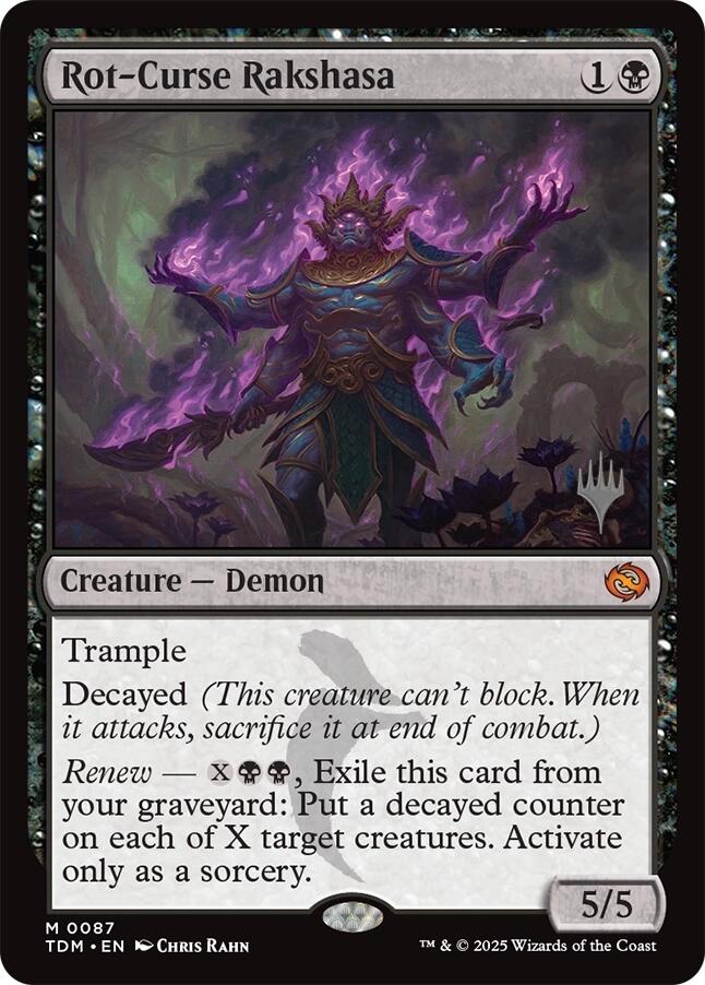 Rot-Curse Rakshasa (Promo Pack) [Tarkir: Dragonstorm Promos] | Deep Dive Games St. Marys