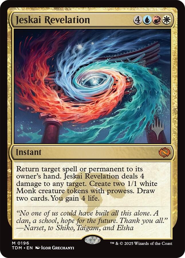 Jeskai Revelation (Promo Pack) [Tarkir: Dragonstorm Promos] | Deep Dive Games St. Marys