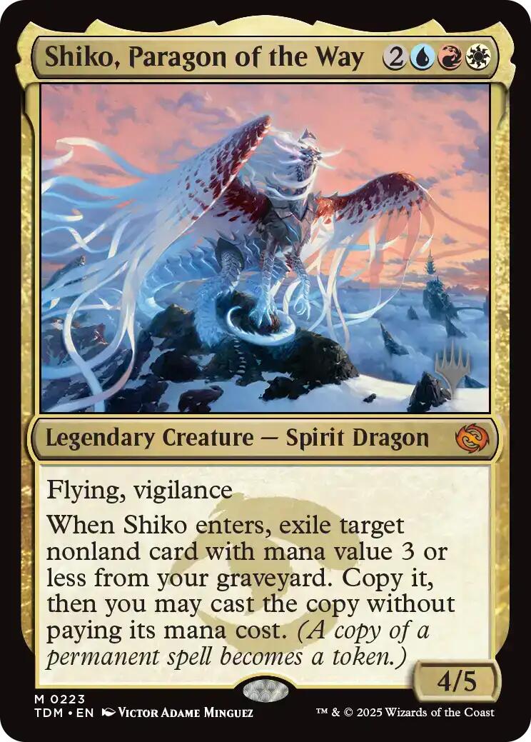 Shiko, Paragon of the Way (Promo Pack) [Tarkir: Dragonstorm Promos] | Deep Dive Games St. Marys