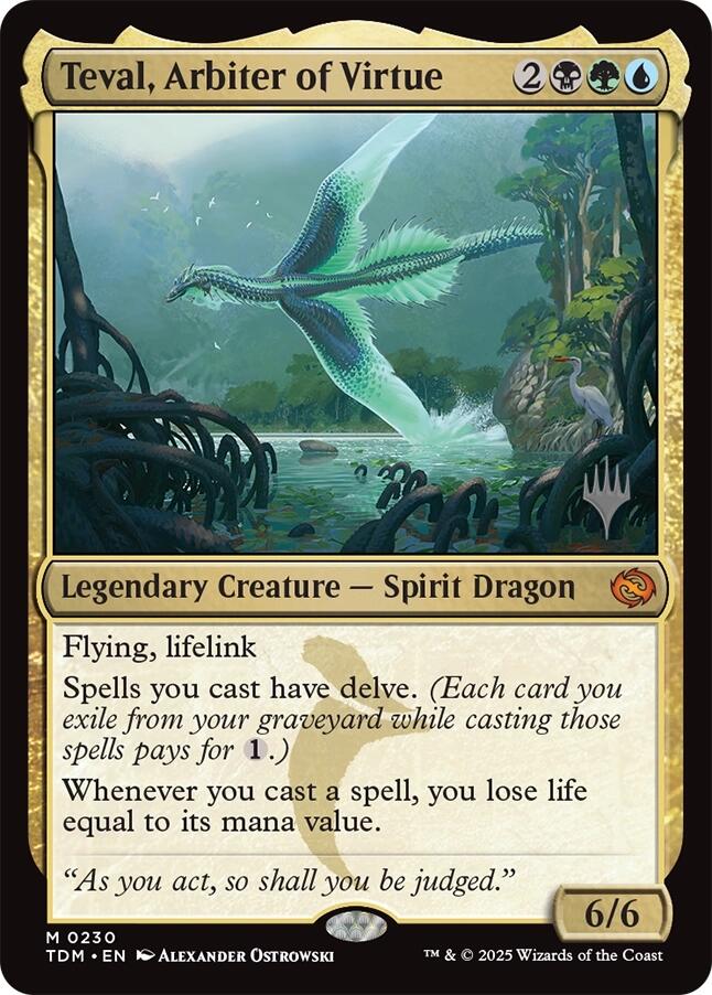 Teval, Arbiter of Virtue (Promo Pack) [Tarkir: Dragonstorm Promos] | Deep Dive Games St. Marys