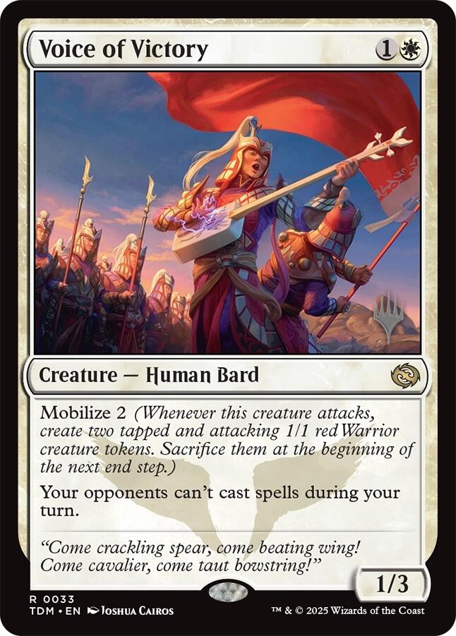 Voice of Victory (Promo Pack) [Tarkir: Dragonstorm Promos] | Deep Dive Games St. Marys