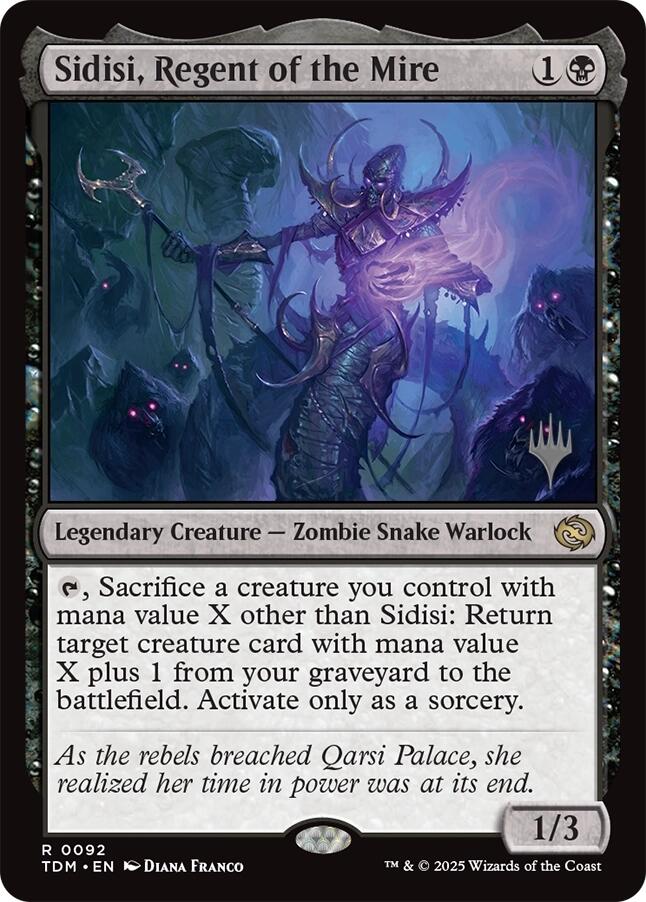 Sidisi, Regent of the Mire (Promo Pack) [Tarkir: Dragonstorm Promos] | Deep Dive Games St. Marys