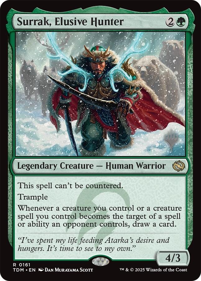 Surrak, Elusive Hunter (Promo Pack) [Tarkir: Dragonstorm Promos] | Deep Dive Games St. Marys
