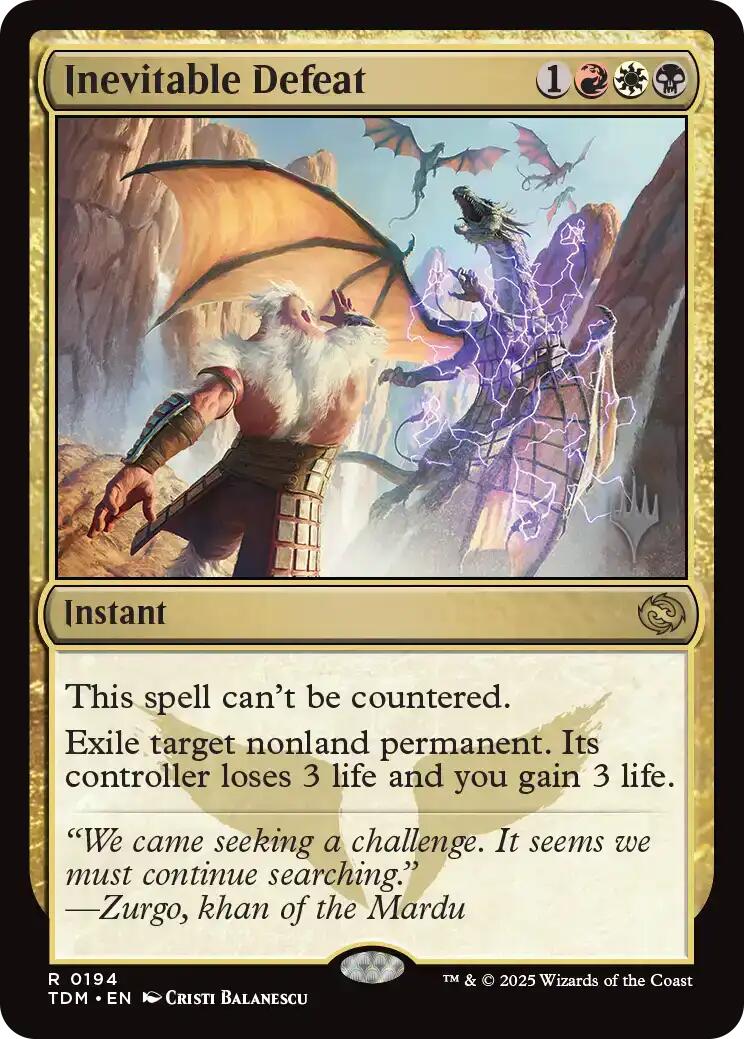 Inevitable Defeat (Promo Pack) [Tarkir: Dragonstorm Promos] | Deep Dive Games St. Marys