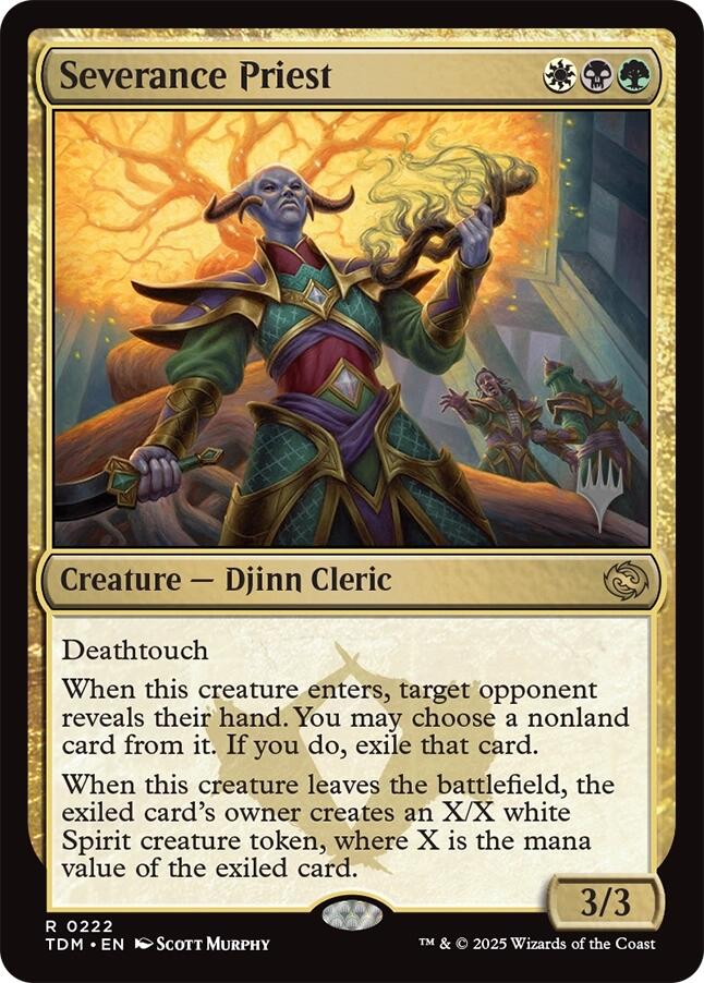 Severance Priest (Promo Pack) [Tarkir: Dragonstorm Promos] | Deep Dive Games St. Marys