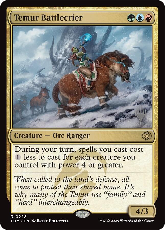 Temur Battlecrier (Promo Pack) [Tarkir: Dragonstorm Promos] | Deep Dive Games St. Marys