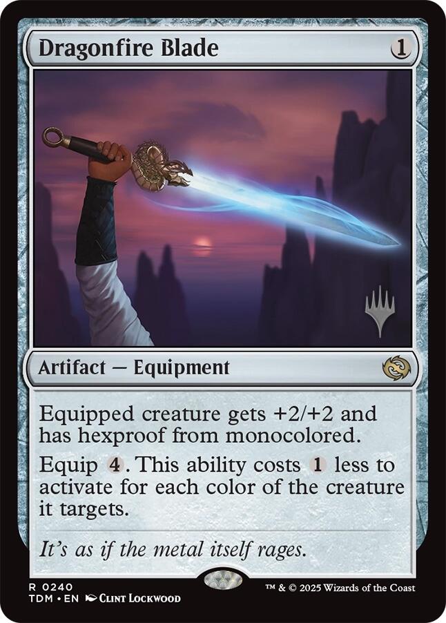 Dragonfire Blade (Promo Pack) [Tarkir: Dragonstorm Promos] | Deep Dive Games St. Marys