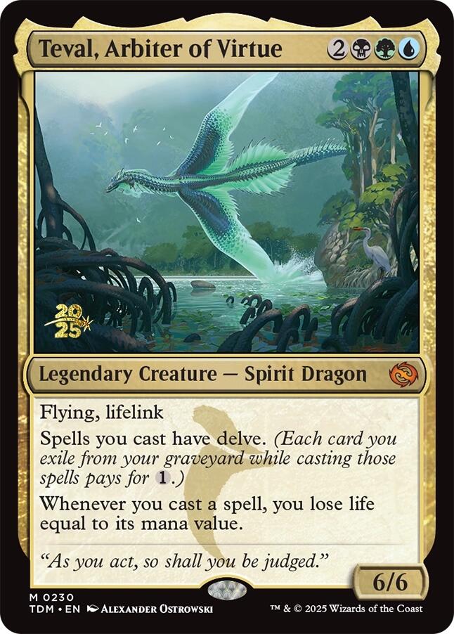 Teval, Arbiter of Virtue [Tarkir: Dragonstorm Prerelease Promos] | Deep Dive Games St. Marys