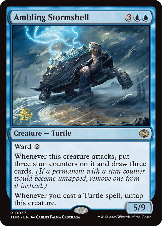 Ambling Stormshell [Tarkir: Dragonstorm Prerelease Promos] | Deep Dive Games St. Marys